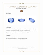 1.22 Ct. Blue Sapphire from Tanzania Appraisal