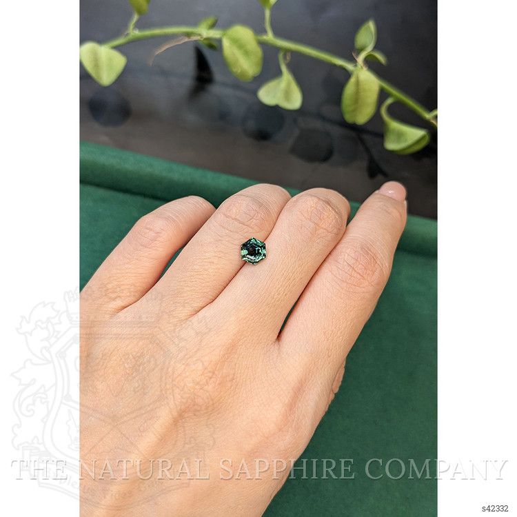 1.46 Ct. Bluish Green Sapphire from Montana
