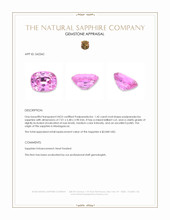 1.42 Ct. Padparadscha Sapphire from Madagascar Appraisal