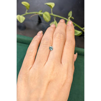 0.63 Ct. Bluish Green Sapphire from Montana Life Style
