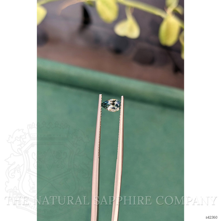 0.46 Ct. Bluish Green Sapphire from Montana