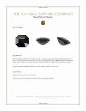 2.74 Ct. Blue Sapphire from Australia Appraisal