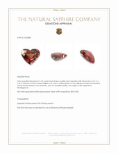 1.05 Ct. Reddish Pink Sapphire from Madagascar Appraisal