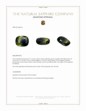 3.15 Ct. Yellowish Green Sapphire from Thailand Appraisal