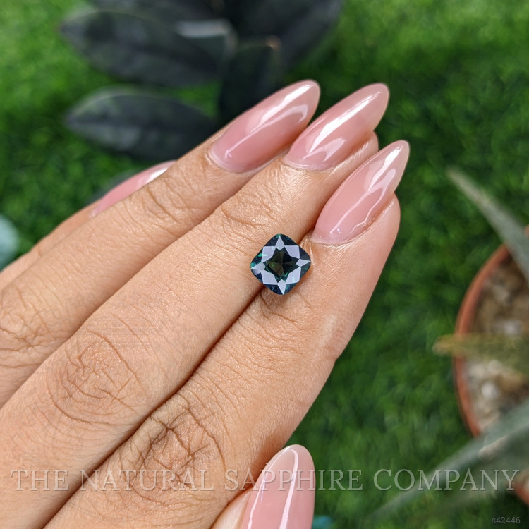 2.03 Ct. Bluish Green Sapphire from Ceylon (Sri Lanka)