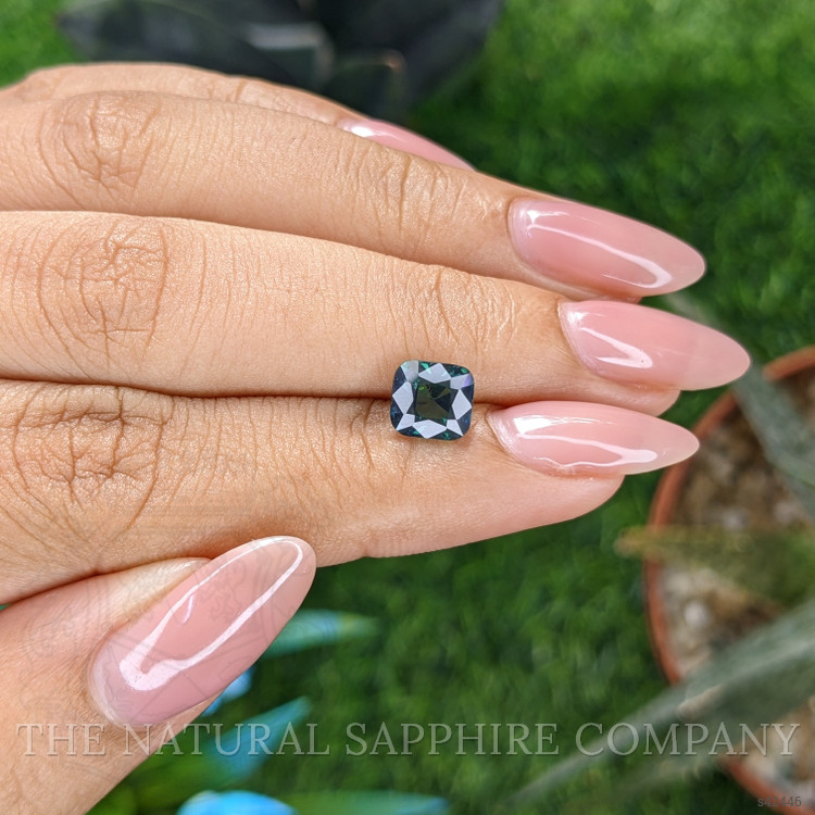 2.03 Ct. Bluish Green Sapphire from Ceylon (Sri Lanka)