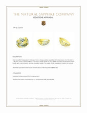 1.06 Ct. Yellow Sapphire from Ceylon (Sri Lanka) Appraisal