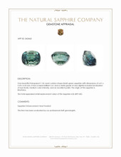 1.36 Ct. Bluish Green Sapphire from Montana Appraisal
