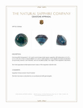 1.42 Ct. Bluish Green Sapphire from Montana Appraisal