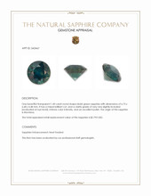 1.40 Ct. Bluish Green Sapphire from Montana Appraisal