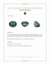 2.11 Ct. Bluish Green Sapphire from Montana Appraisal