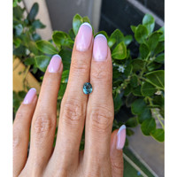 2.11 Ct. Bluish Green Sapphire from Montana Life Style