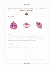 1.09 Ct. Pink Sapphire from Madagascar Appraisal
