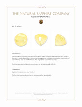 1.63 Ct. Yellow Sapphire from Tanzania Appraisal