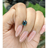 1.60 Ct. Bluish Green Sapphire from Madagascar Life Style