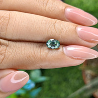 1.13 Ct. Bluish Green Sapphire from Madagascar Life Style