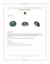 4.60 Ct. Bluish Green Cabochon Sapphire from Madagascar Appraisal