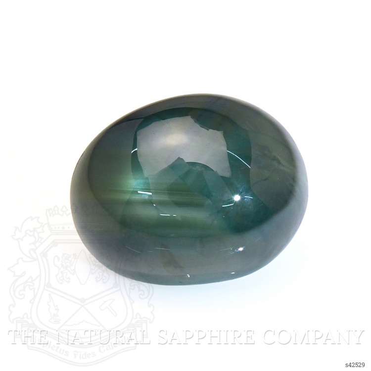4.60 Ct. Bluish Green Cabochon Sapphire from Madagascar