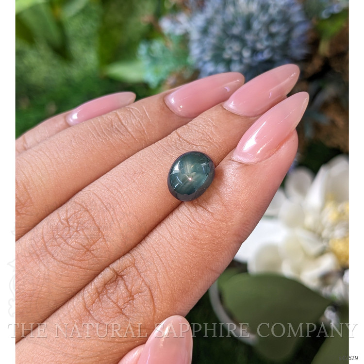 4.60 Ct. Bluish Green Cabochon Sapphire from Madagascar