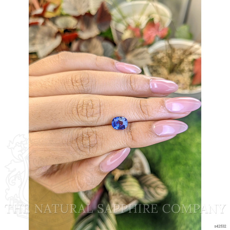 1.53 Ct. Purplish Blue Sapphire from Ceylon (Sri Lanka)