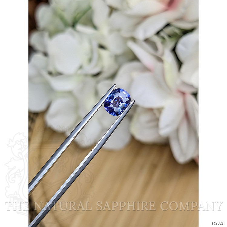 1.53 Ct. Purplish Blue Sapphire from Ceylon (Sri Lanka)