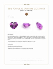 1.18 Ct. Pinkish Purple Sapphire from Ceylon (Sri Lanka) Appraisal