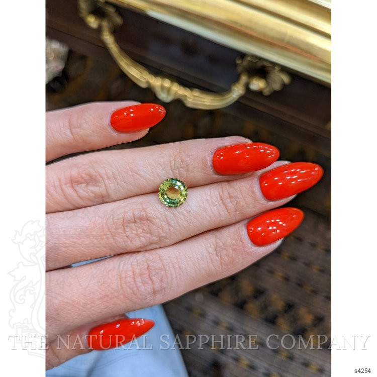 2.03 Ct. Greenish Yellow Sapphire from Ceylon (Sri Lanka)