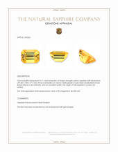 4.17 Ct. Orangish Yellow Sapphire from Ceylon (Sri Lanka) Appraisal