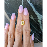 4.17 Ct. Orangish Yellow Sapphire from Ceylon (Sri Lanka) Life Style