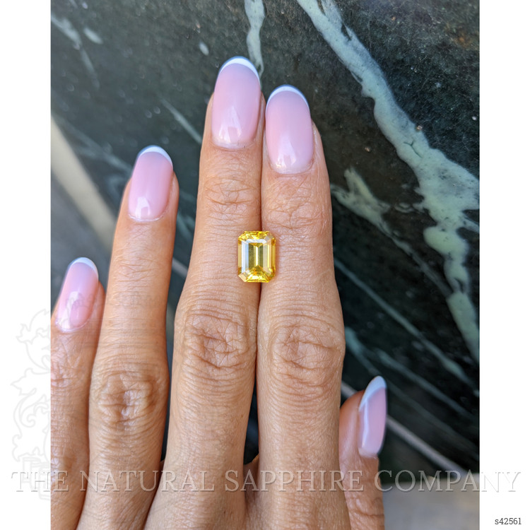 4.17 Ct. Orangish Yellow Sapphire from Ceylon (Sri Lanka)