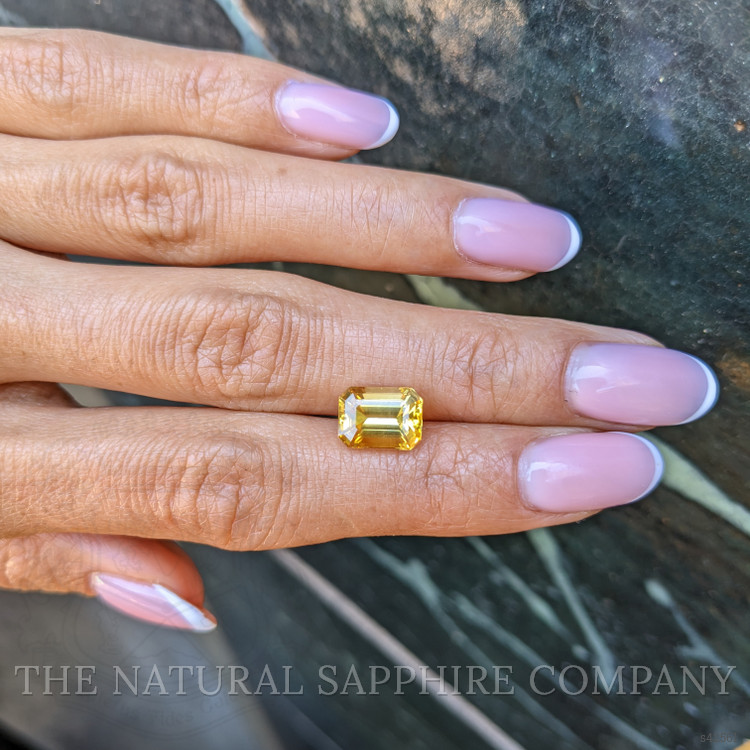 4.17 Ct. Orangish Yellow Sapphire from Ceylon (Sri Lanka)
