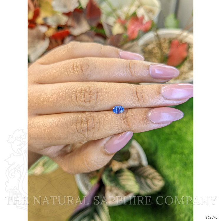 0.68 Ct. Blue Sapphire from Ceylon (Sri Lanka)