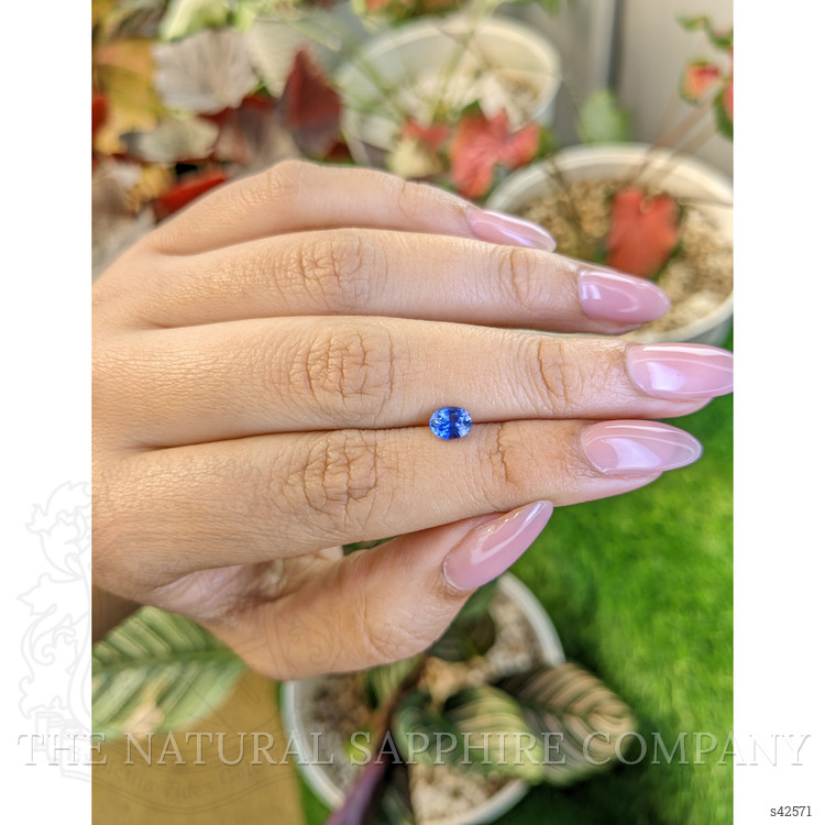 0.69 Ct. Blue Sapphire from Ceylon (Sri Lanka)