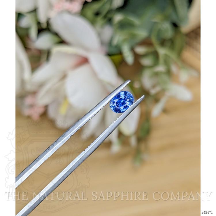 0.69 Ct. Blue Sapphire from Ceylon (Sri Lanka)