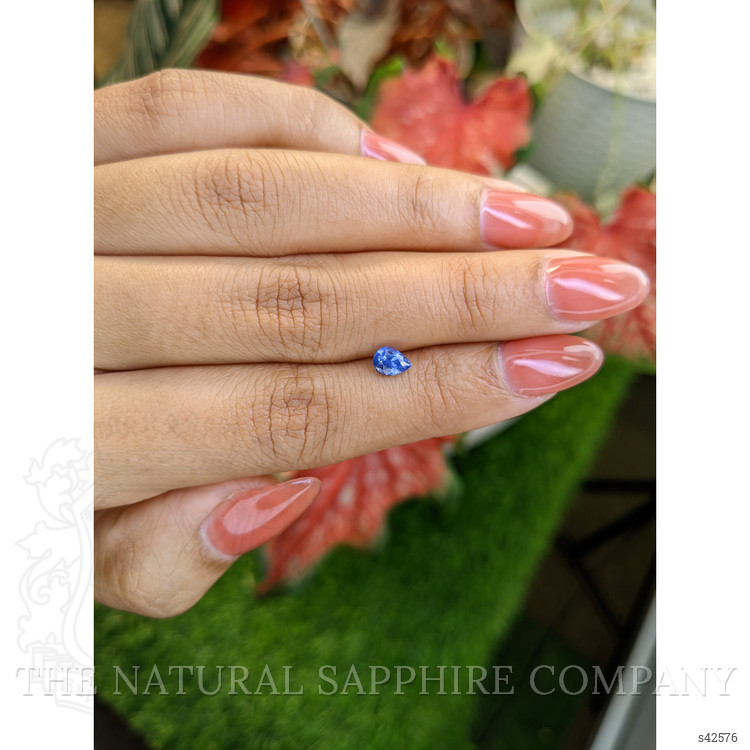 0.58 Ct. Blue Sapphire from Ceylon (Sri Lanka)