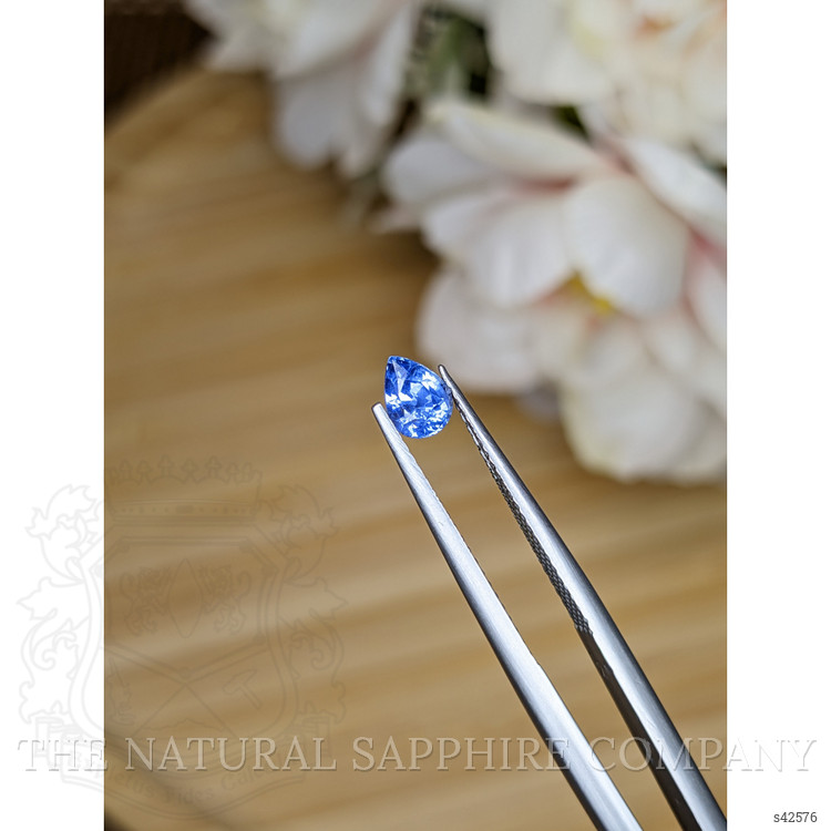 0.58 Ct. Blue Sapphire from Ceylon (Sri Lanka)