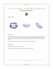 0.66 Ct. Purple Sapphire from Ceylon (Sri Lanka) Appraisal