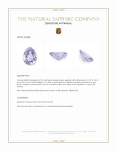 0.92 Ct. Purple Sapphire from Ceylon (Sri Lanka) Appraisal