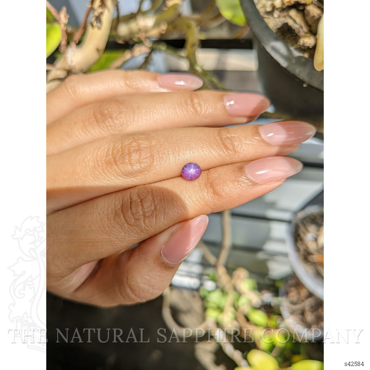 1.30 Ct. Pinkish Purple Star Sapphire from Ceylon (Sri Lanka)