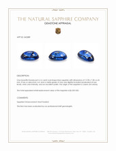 6.16 Ct. Blue Cabochon Sapphire from Ceylon (Sri Lanka) Appraisal