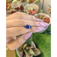 6.16 Ct. Blue Cabochon Sapphire from Ceylon (Sri Lanka) Life Style