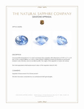 3.15 Ct. Blue Sapphire from Ceylon (Sri Lanka) Appraisal