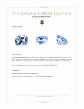 2.43 Ct. Blue Sapphire from Ceylon (Sri Lanka) Appraisal