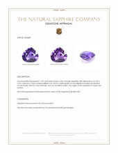 1.34 Ct. Color Change Sapphire from Ceylon (Sri Lanka) Appraisal