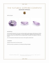 2.05 Ct. Pinkish Purple Sapphire from Ceylon (Sri Lanka) Appraisal
