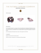 1.16 Ct. Pinkish Brown Sapphire from Ceylon (Sri Lanka) Appraisal