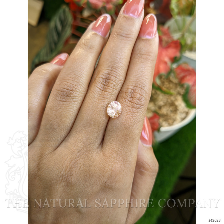 3.34 Ct. Peach Sapphire from Ceylon (Sri Lanka)