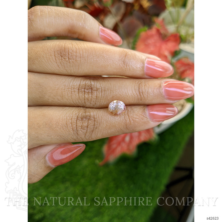 3.34 Ct. Peach Sapphire from Ceylon (Sri Lanka)