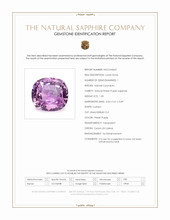 1.05 Ct. Pinkish Purple Sapphire from Ceylon (Sri Lanka) Scan Report
