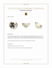 2.07 Ct. Yellow Sapphire from Ceylon (Sri Lanka) Appraisal